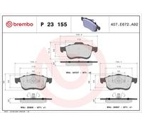 BREMBO P 23 155 Brake pad set