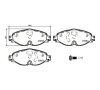 Brake Pad Set For Disc Brake Front Fits Audi Seat Skoda VW BREMBO P85147