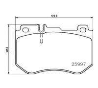Brake Pad Set For Disc Brake Front Fits Mercedes-Benz C-Class BREMBO P50123