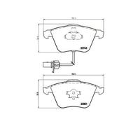 Brake pads P 85 084 BREMBO for AUDI SEAT
