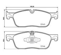 Brake Pad Set For Disc Brake Front Fits Jaguar Land Rover BREMBO P44026