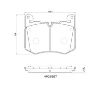 Brake Pads Set Front P44030 Brembo 02T4A34066 T4A32804 T4A34066 T4A39392 Quality