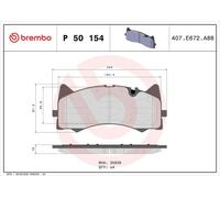 Brake pads P 50 154 BREMBO for MERCEDES-BENZ C-CLASS C-CLASS T-Model AMG GT