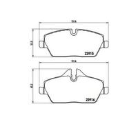 Brake Pads Set fits MINI COOPER F55, F56 1.5 Front 2013 on Brembo 34106863292
