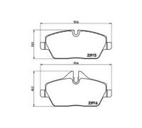 Brake pads P 06 034 BREMBO for MINI BMW