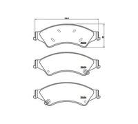 BREMBO Brake Pad Set Front With Brake Caliper Screws Fits Ford Ranger VW Amarok