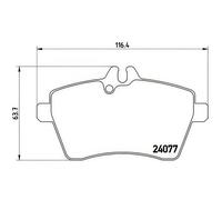 BREMBO Brake Pad Set Front With Brake Caliper Screws Fits Mercedes-Benz A-Class