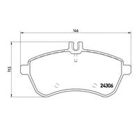 BREMBO Brake Pad Set Front With Brake Caliper Screws Fits Mercedes-Benz C-Class