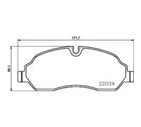 Brembo Front Brake Pad Set fits Ford Transit Custom Tourneo Custom
