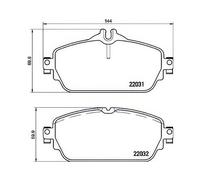 BREMBO Brake Pad Set Front With Caliper Screws Fits Mercedes C-Class E-Class