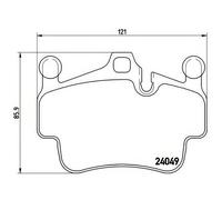 Brake pads P 65 014 BREMBO for PORSCHE BOXSTER Spyder 911 911 Convertible CAYMAN