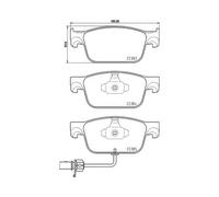 Brake Pad Set Front With Piston Clip Fits Audi A4 S4 TDI Mild Hybrid quattro