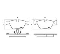 P06060 Front Brake Pad Set 4x Pads Prepared For Wear Indicator Braking By Brembo