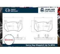 BREMBO Brake Pad Set Front With Piston Clip Without Accessories Fits Audi Q5