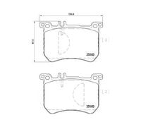 Brake Pads Set fits MERCEDES S400 W222 3.5 Front 13 to 17 M276.960 Brembo New