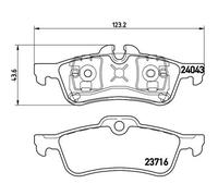 BREMBO Brake Pad Set P06032 Rear Axle - Maximum Driving Comfort Performance