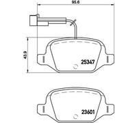 BREMBO Brake Pad Set P23146 Rear Axle - Maximum Driving Comfort Performance