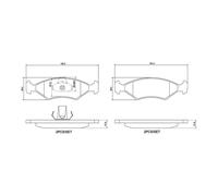 BREMBO Brake Pad Set P24043 Front Axle - Maximum Driving Comfort Performance