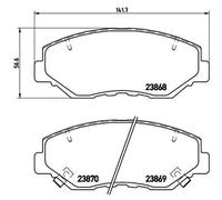BREMBO Brake Pad Set P28035 Front Axle - Maximum Driving Comfort Performance