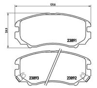 BREMBO Brake Pad Set P30018 Front Axle - Maximum Driving Comfort Performance