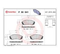 BREMBO Brake Pad Set P30041 Front Axle - Maximum Driving Comfort Performance