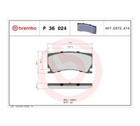 BREMBO Brake Pad Set P36024 Front or Rear Axle - Maximum Driving Comfort