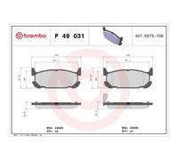 BREMBO Brake Pad Set P49031 Rear Axle - Maximum Driving Comfort Performance