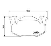 BREMBO Brake Pad Set P61032 Rear Axle - Maximum Driving Comfort Performance