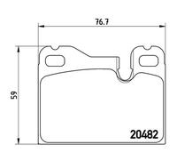 BREMBO Brake Pad Set P65003 Fits Porsche Front or Rear Axle - OE Equivalent