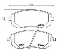Brembo Front Brake Pad Set fits Subaru Outback XV