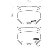 BREMBO Brake Pad Set P78016 Rear Axle - Maximum Driving Comfort Performance