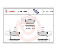 BREMBO Brake Pad Set P79012 Front Axle - Maximum Driving Comfort Performance