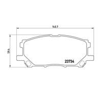 BREMBO Brake Pad Set P83067 Front Axle - Maximum Driving Comfort Performance