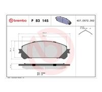 BREMBO Brake Pad Set P83145 Front Axle - Maximum Driving Comfort Performance
