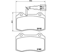 BREMBO Brake Pad Set P85104 Front Axle - Maximum Driving Comfort Performance