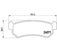 BREMBO P 10 001 Brake pad set