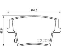 Brake pads P 11 040 BREMBO for DODGE CHRYSLER