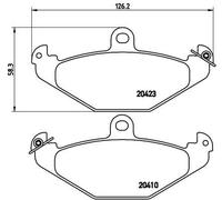 Brake pads P 68 017 BREMBO for RENAULT LOTUS CHRYSLER