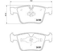 Brembo Brake Pads P 50 116 for Mercedes-Benz S-Class, S-Class Coupe, M-Class