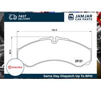 Brembo Brake Pad Set PA6017 (P A6 017) Front/Rear - Fits Iveco Daily