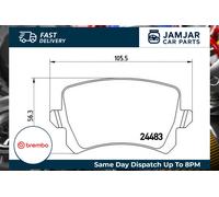 BREMBO Brake Pad Set Rear Lucas System Fits VW Passat 2.0 TDI 16V 4motion