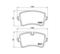 BREMBO P 85 119 Brake pad set