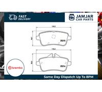 Brembo P50099 Rear Disc Brake Pad - Set of 4