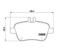 MERCEDES-BENZ CLA Brembo Brake Pads Rear Shooting Brake 2015-