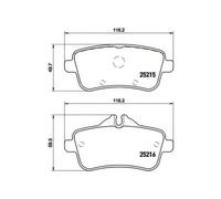 MERCEDES-BENZ M-CLASS Brembo Brake Pads Rear 2011-