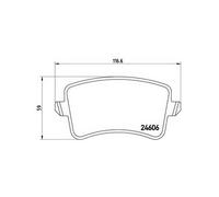 BREMBO Brake Pad Set Rear With Brake Caliper Screws Fits Audi A4 Allroad A5 Q5