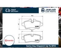 Brake pads P 06 052 BREMBO for MINI MINI MINI Roadster MINI Convertible