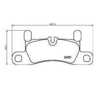 Brake pads P 65 030 BREMBO for PORSCHE CAYENNE
