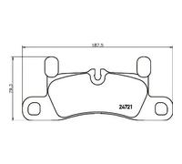 Brake pads P 65 030 BREMBO for PORSCHE CAYENNE