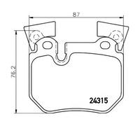 BREMBO Brake Pad Set Rear With Counterweights Fits BMW 1 Series 3 Series
